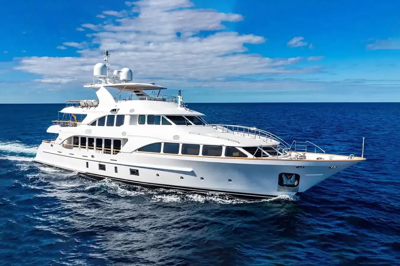 Allora yacht, a 121 ft Benetti Yachts luxury superyacht underway, 36.9 meters, built in 2011, 2025.