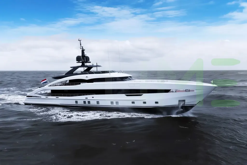 White ALP yacht - 2026 guide with the owner of the world's 1165th largest yacht, the 30th largest yacht built by superyacht builder Heesen, based in Netherlands.