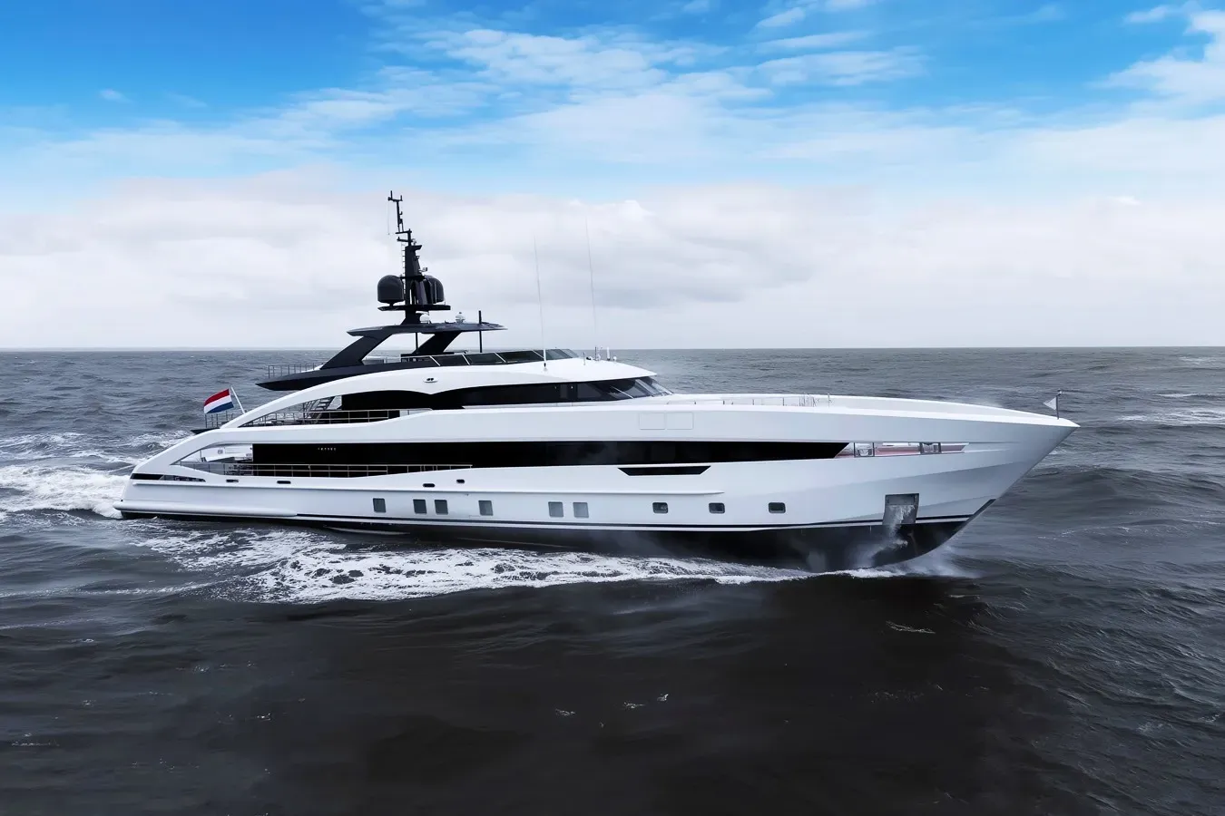ALP yacht, a 164 ft Heesen luxury superyacht underway, 49.98 meters, built in 2024.