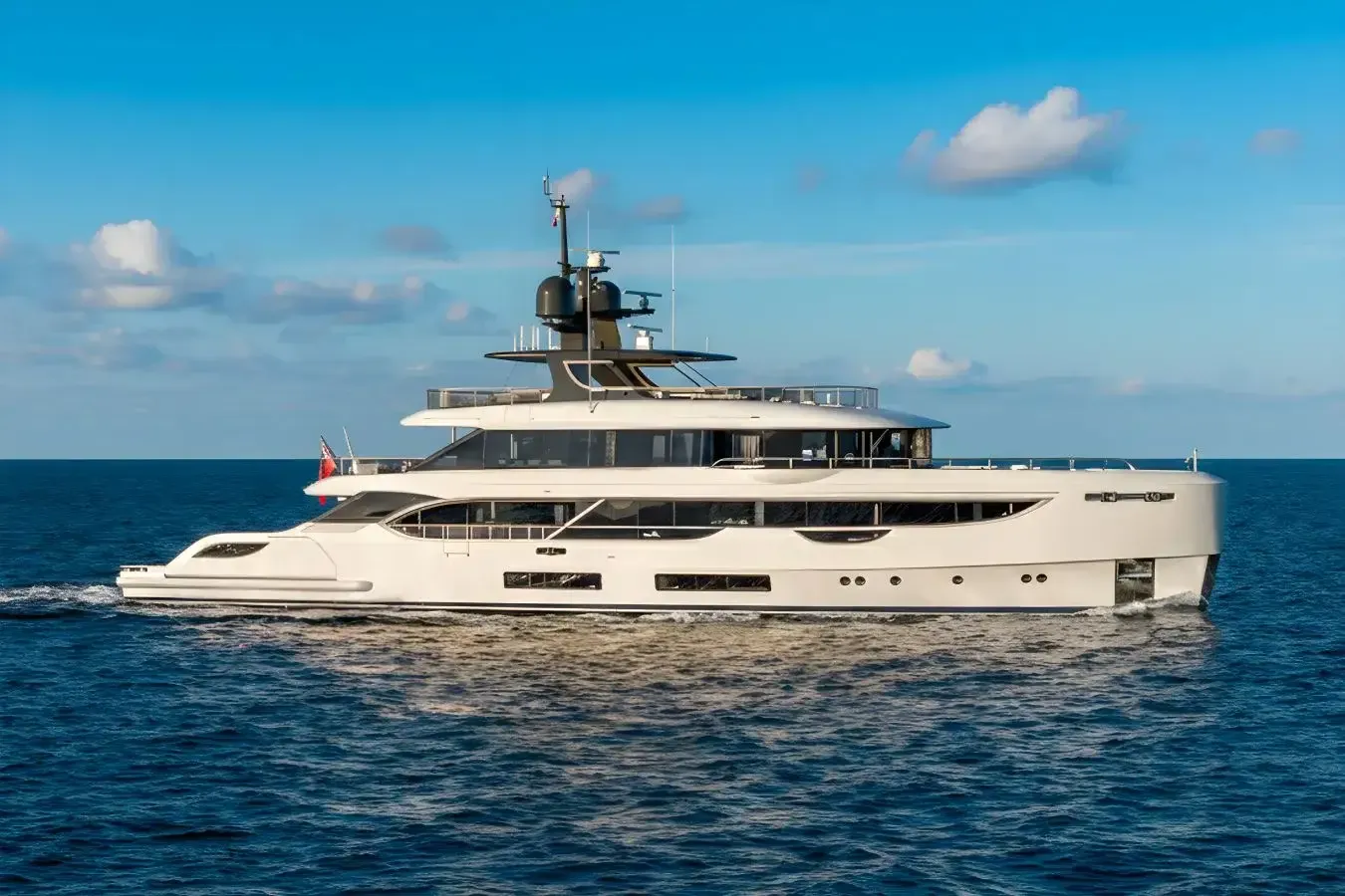 Alpha Waves yacht, a 135 ft Benetti luxury superyacht underway, 41.14 meters, built in 2023.