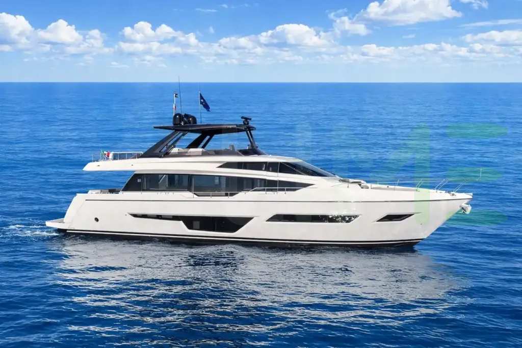 White Alveare yacht - 78' (24m) Ferretti offered by LIME Yachts and Brokerage of Ft Lauderdale, Florida.