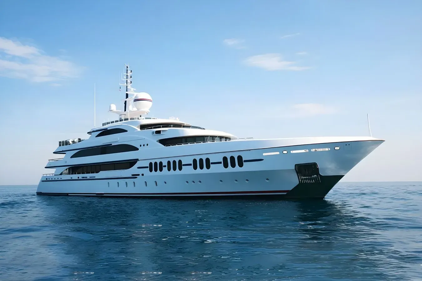 Ambrosia yacht, a 212 ft Benetti Yachts luxury superyacht underway, 64.8 meters, built in 2006, 2017.
