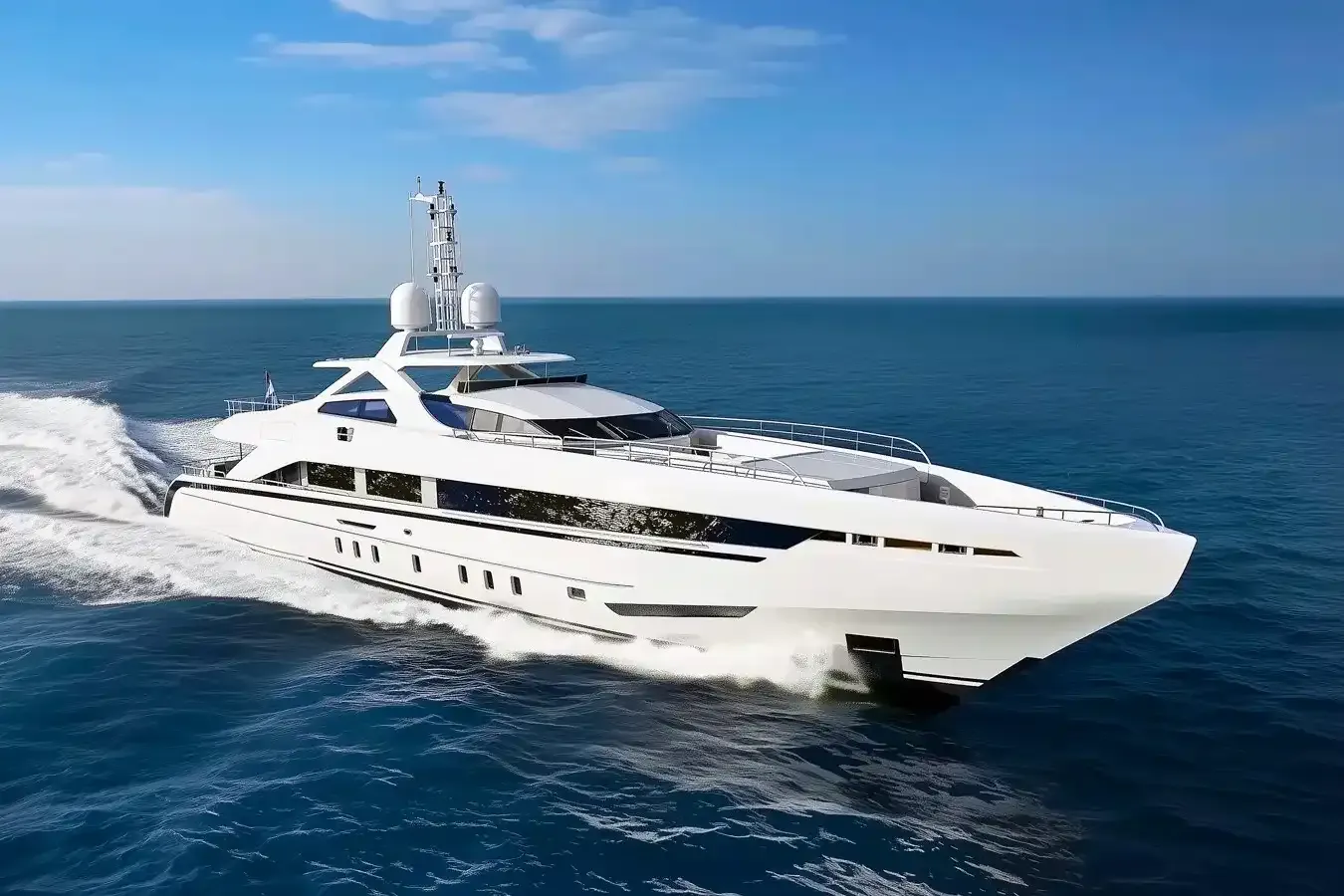 Amore Mio yacht, a 147 ft Heesen luxury superyacht underway, 45 meters, built in 2016.