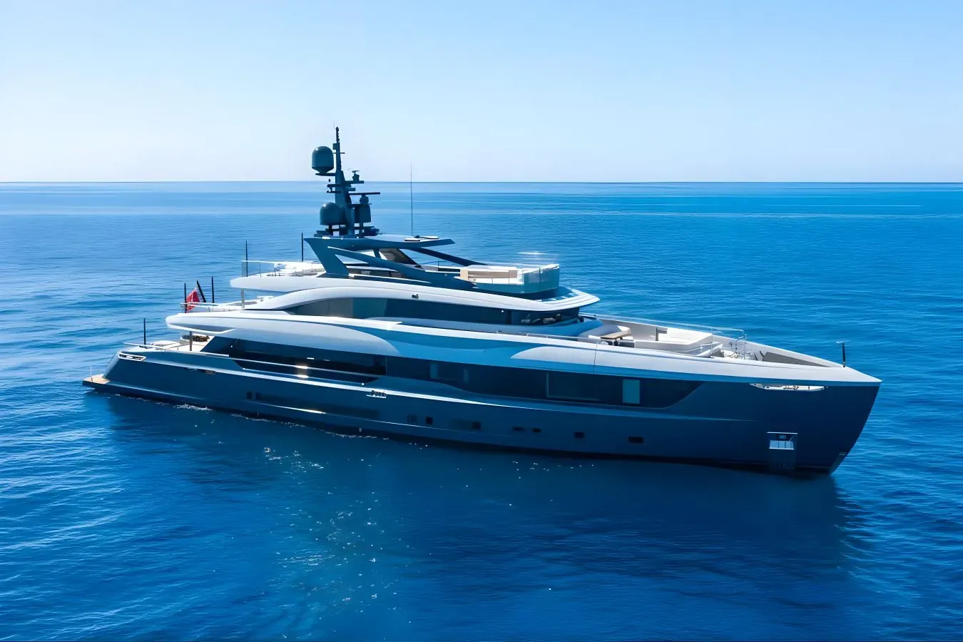Ancora yacht, a 154 ft Mengi Yay luxury superyacht underway, 47 meters, built in 2023.