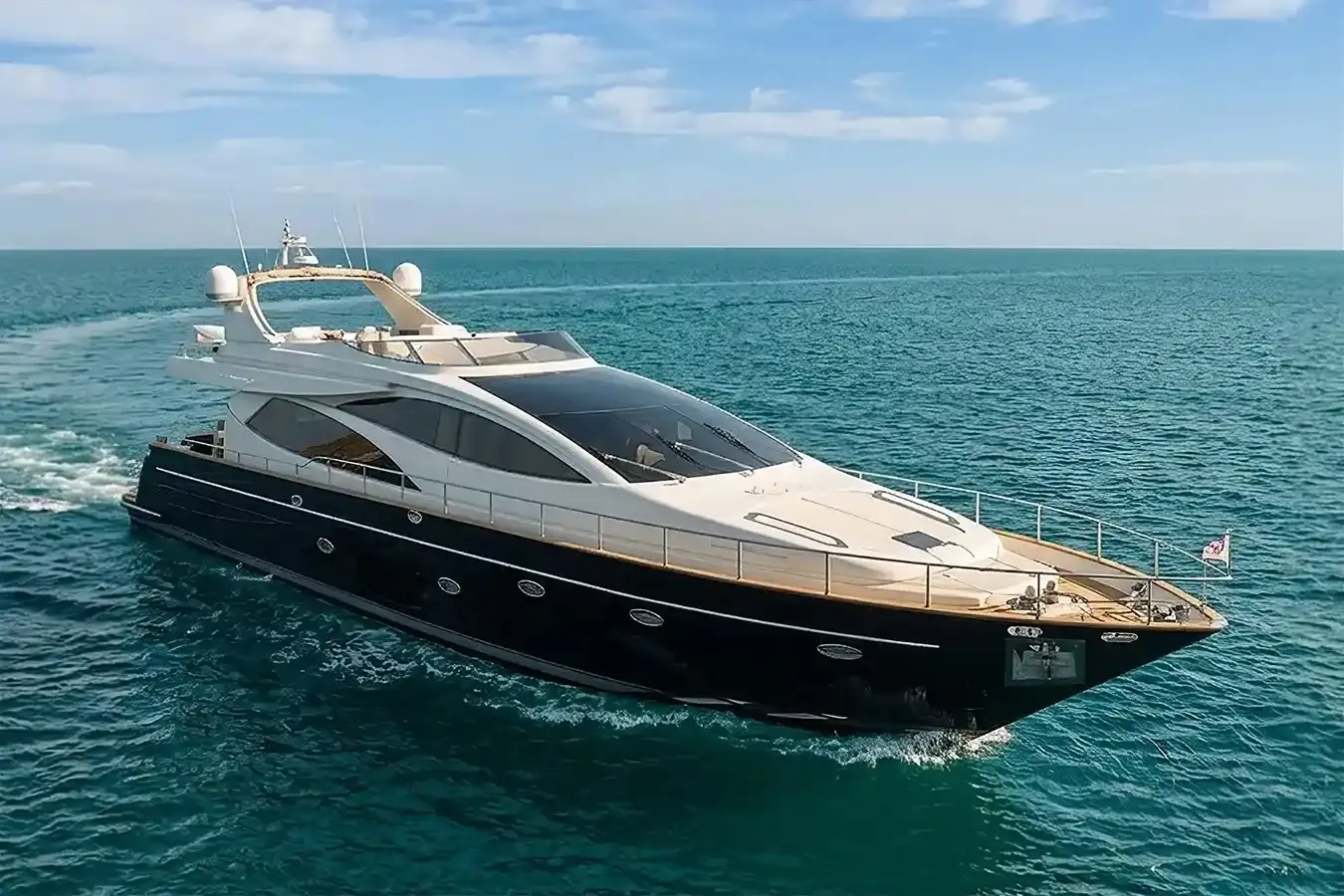 Anlia yacht, a 85 ft Riva luxury superyacht underway, 25.91 meters, built in 2005, 2026.