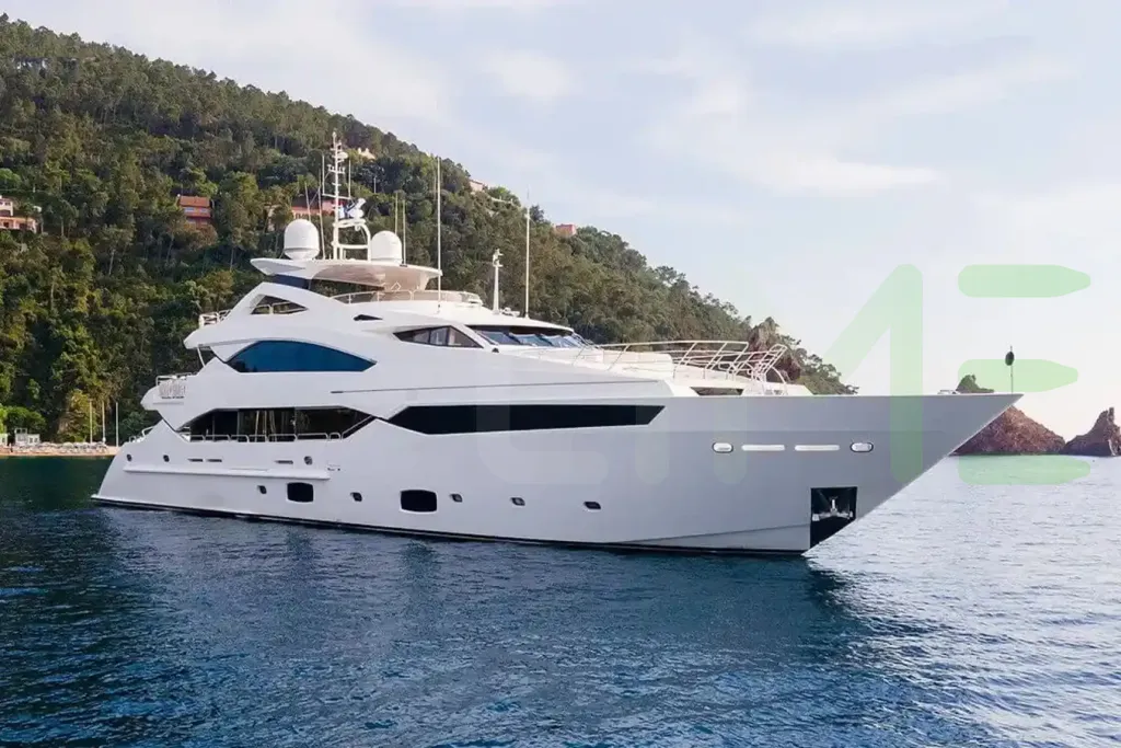 White Anya yacht for sale and price, showing the details and features of the interior and exterior available for purchase from LIME Yachts and Brokerage located in Fort Lauderdale Florida.