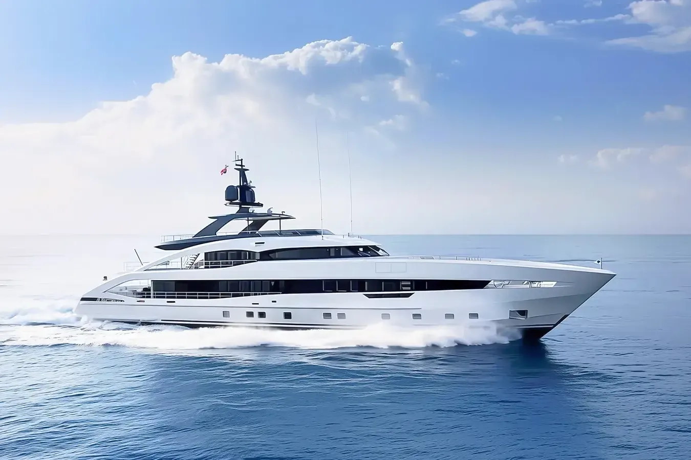 Aquamarine X yacht, a 164 ft Heesen luxury superyacht underway, 49.98 meters, built in 2021.