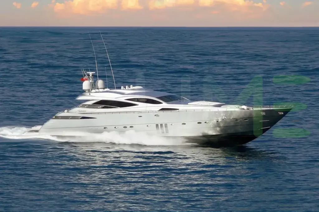 White Armeec yacht for sale and price, showing the details and features of the interior and exterior available for purchase from LIME Yachts and Brokerage located in Fort Lauderdale Florida.