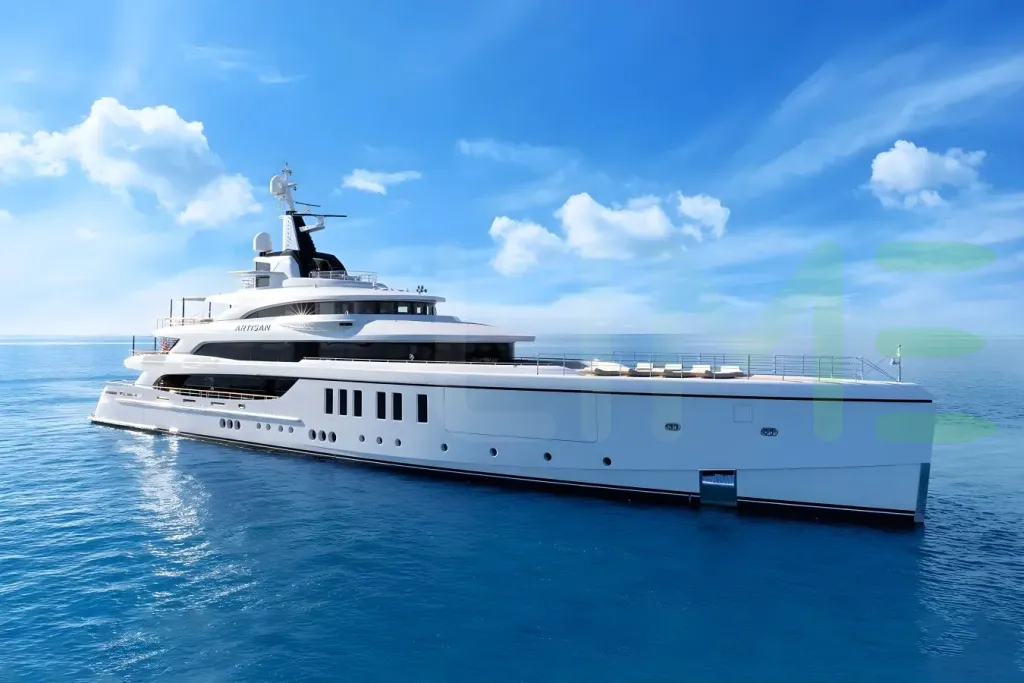 White Artisan yacht for sale and price, showing the details and features of the interior and exterior available for purchase from LIME Yachts and Brokerage located in Fort Lauderdale Florida.