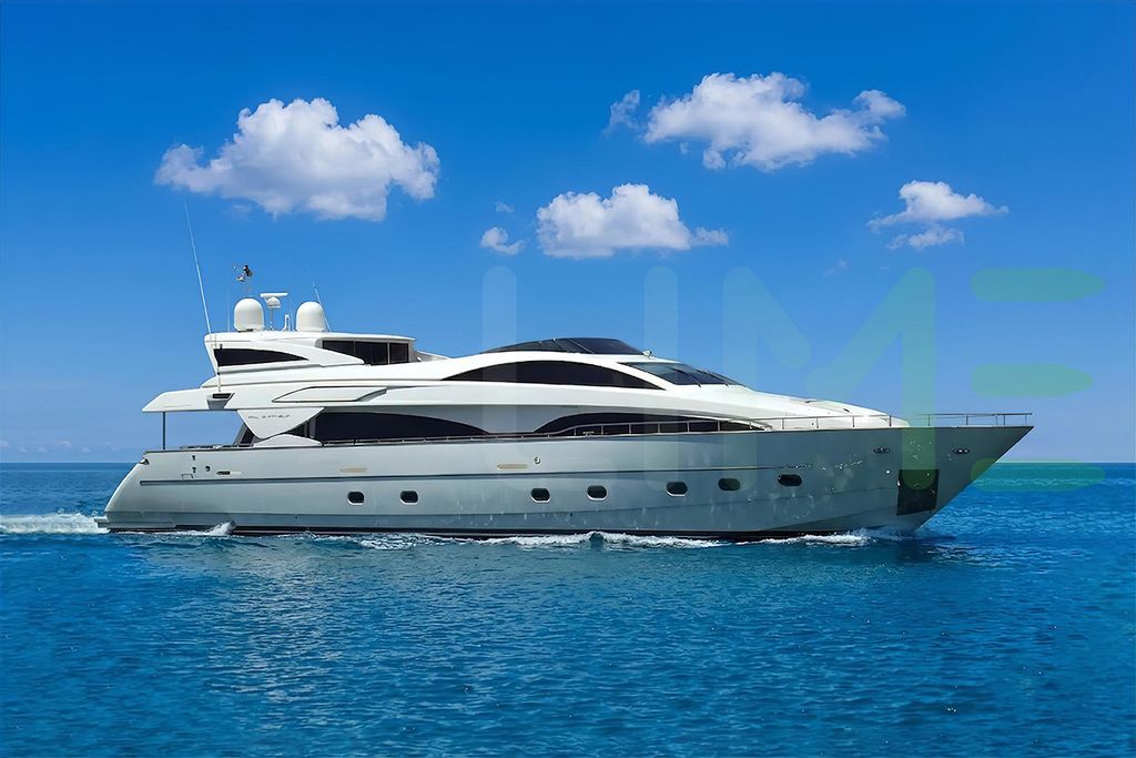 White Aruna yacht for sale and price, showing the details and features of the interior and exterior available for purchase from LIME Yachts and Brokerage located in Fort Lauderdale Florida.
