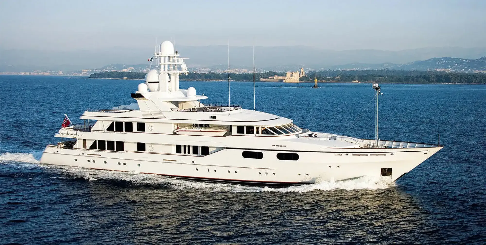 Athina III yacht, a 198 ft Feadship luxury superyacht underway, 60.6 meters, built in 1996, 2011.