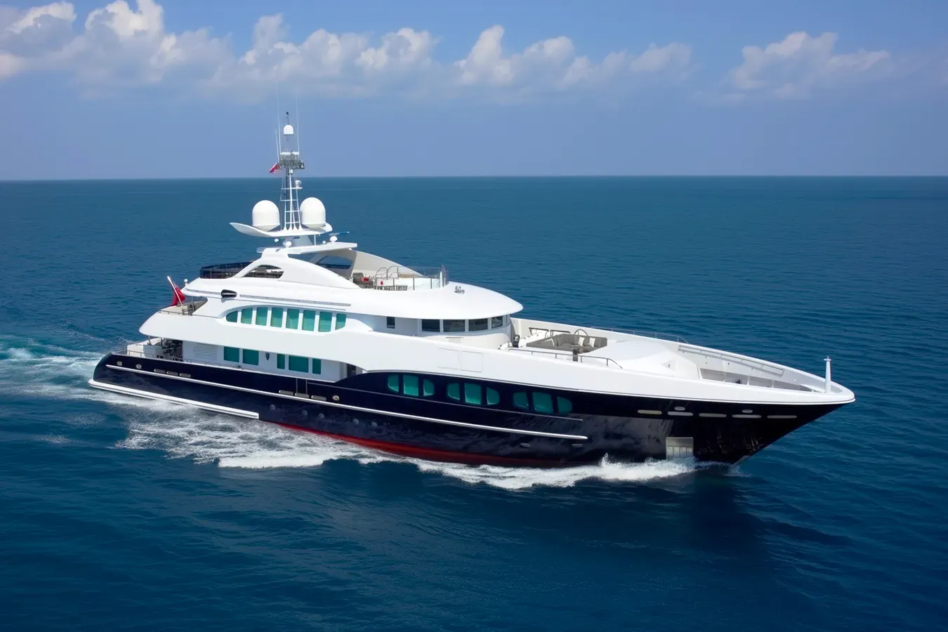Atina yacht, a 153 ft Heesen luxury superyacht underway, 46.7 meters, built in 2008, 2022.