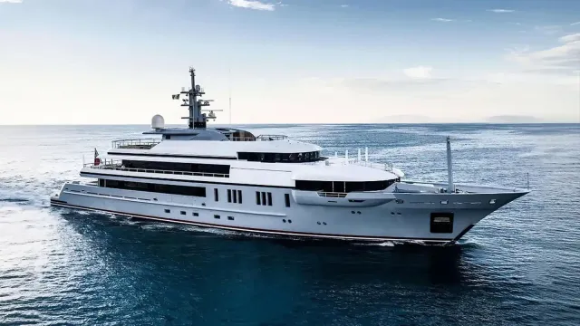 Atomic yacht, a 209 ft VSY luxury superyacht underway, 63.7 meters, built in 2020.