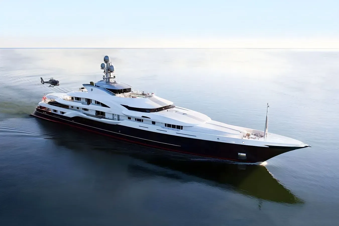 Attessa IV yacht, a 332 ft Evergreen luxury superyacht underway, 101.2 meters, built in 1999, 2011.