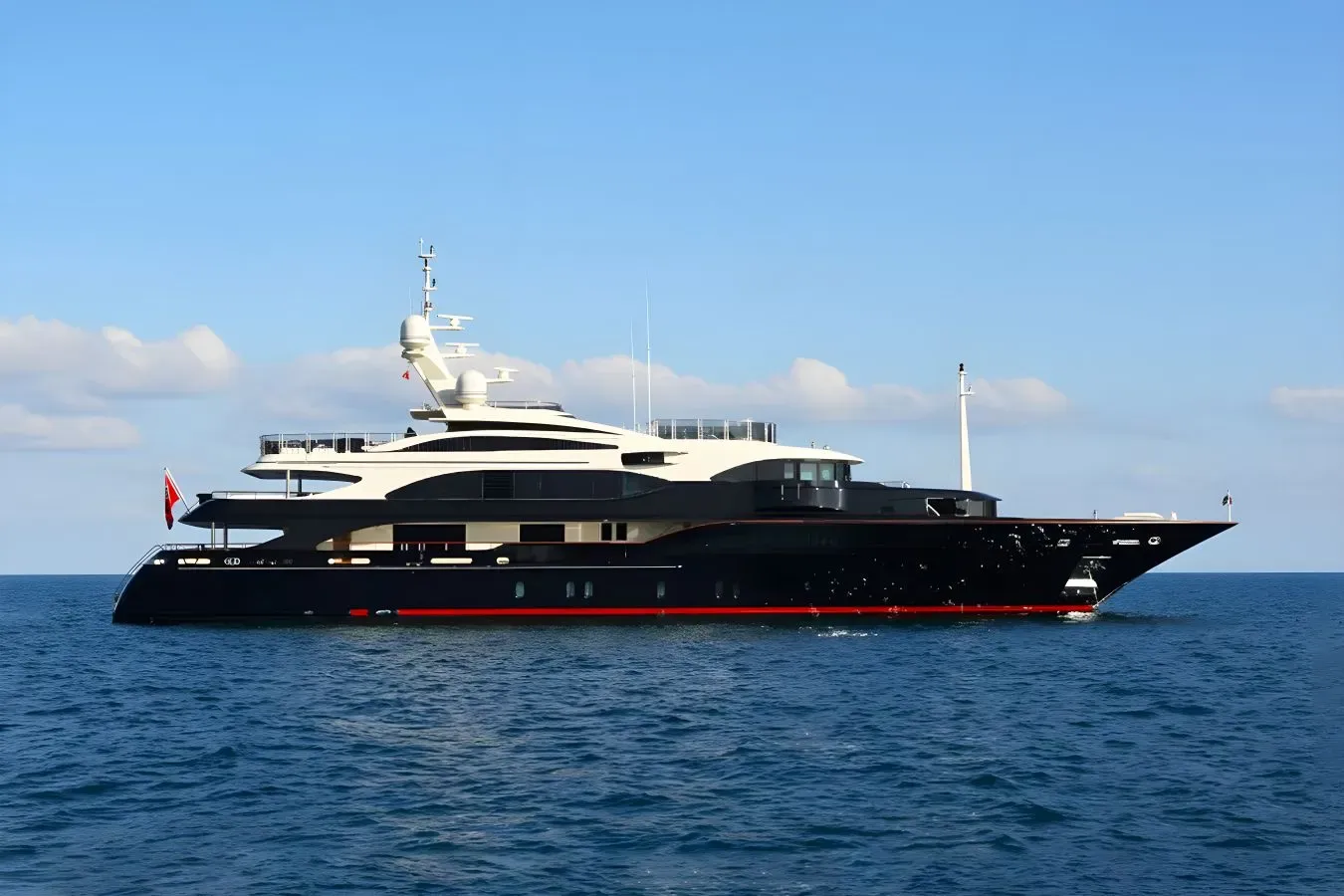 Australia yacht, a 183 ft Benetti luxury superyacht underway, 56 meters, built in 2012.