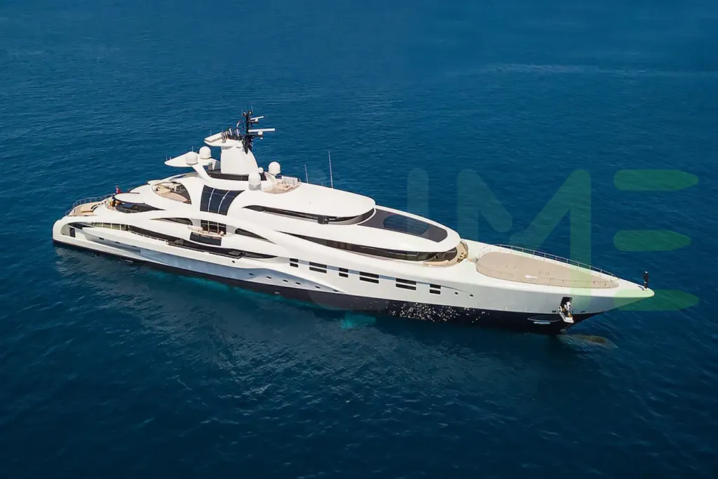 White AV yacht for sale and price, showing the details and features of the interior and exterior available for purchase from LIME Yachts and Brokerage located in Fort Lauderdale Florida.