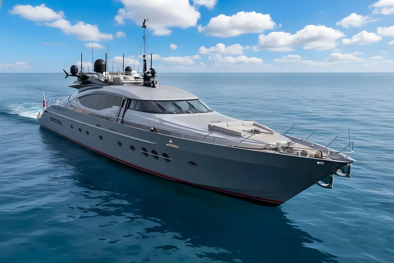 Bagheera yacht, a 120 ft Palmer Johnson luxury superyacht underway, 36.57 meters, built in 2005, 2022.