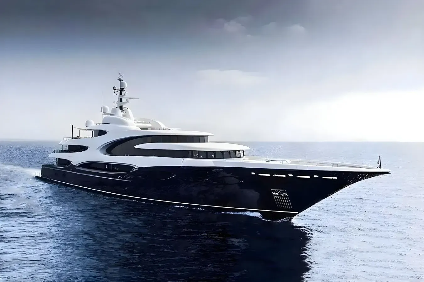 Barbara yacht, a 290 ft Oceanco luxury superyacht underway, 88.5 meters, built in 2017.