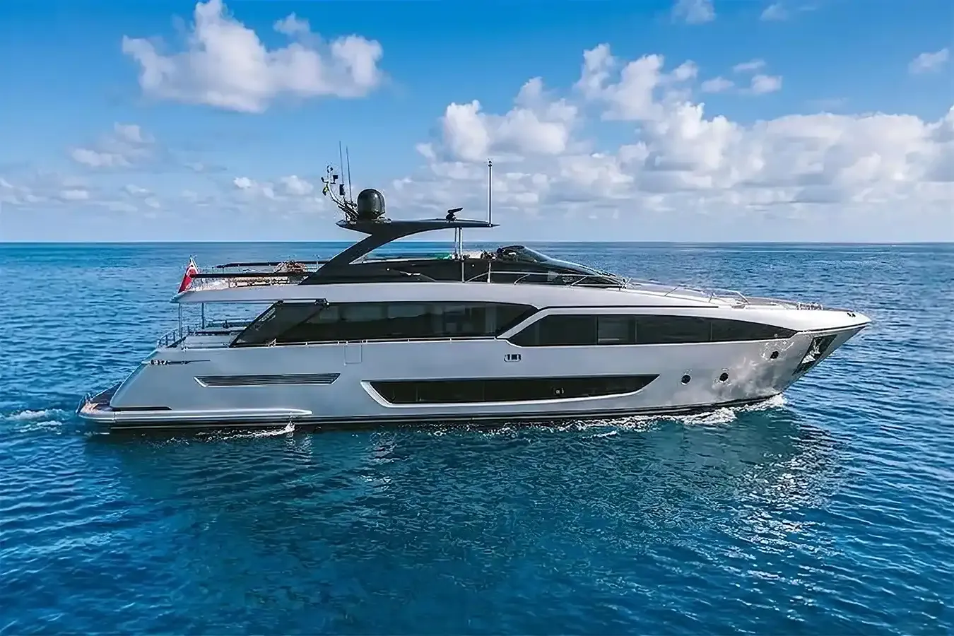 Barracuda III yacht, a 93 ft Riva luxury superyacht underway, 28.49 meters, built in 2024.