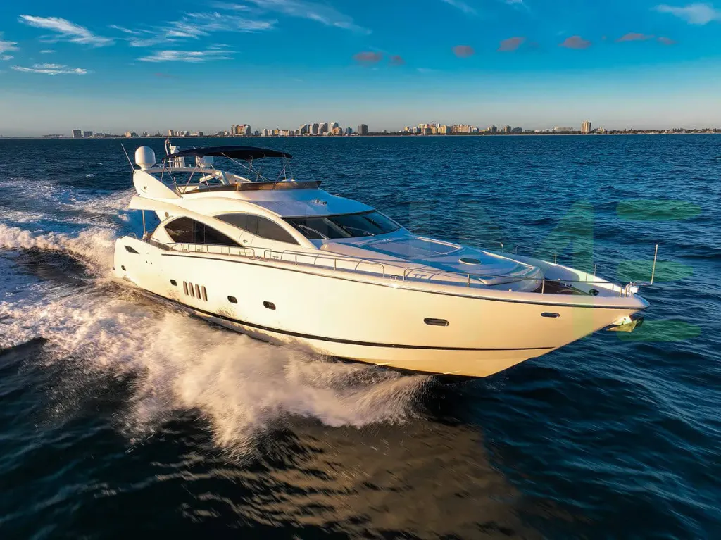 White Bella yacht for sale and price, showing the details and features of the interior and exterior available for purchase from LIME Yachts and Brokerage located in Fort Lauderdale Florida.