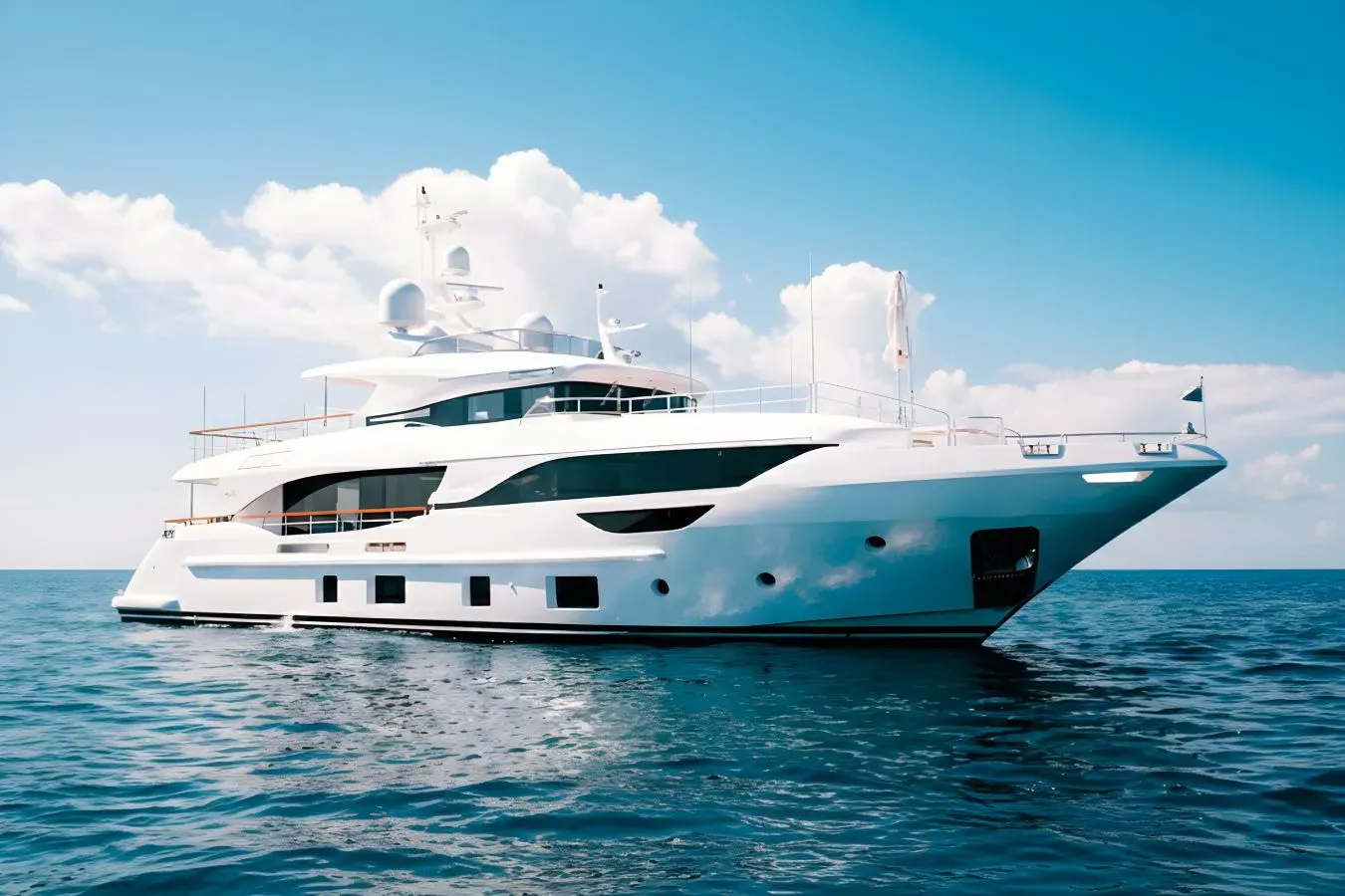 Bella Vita yacht, a 95 ft Benetti luxury superyacht underway, 28.95 meters, built in 2019.