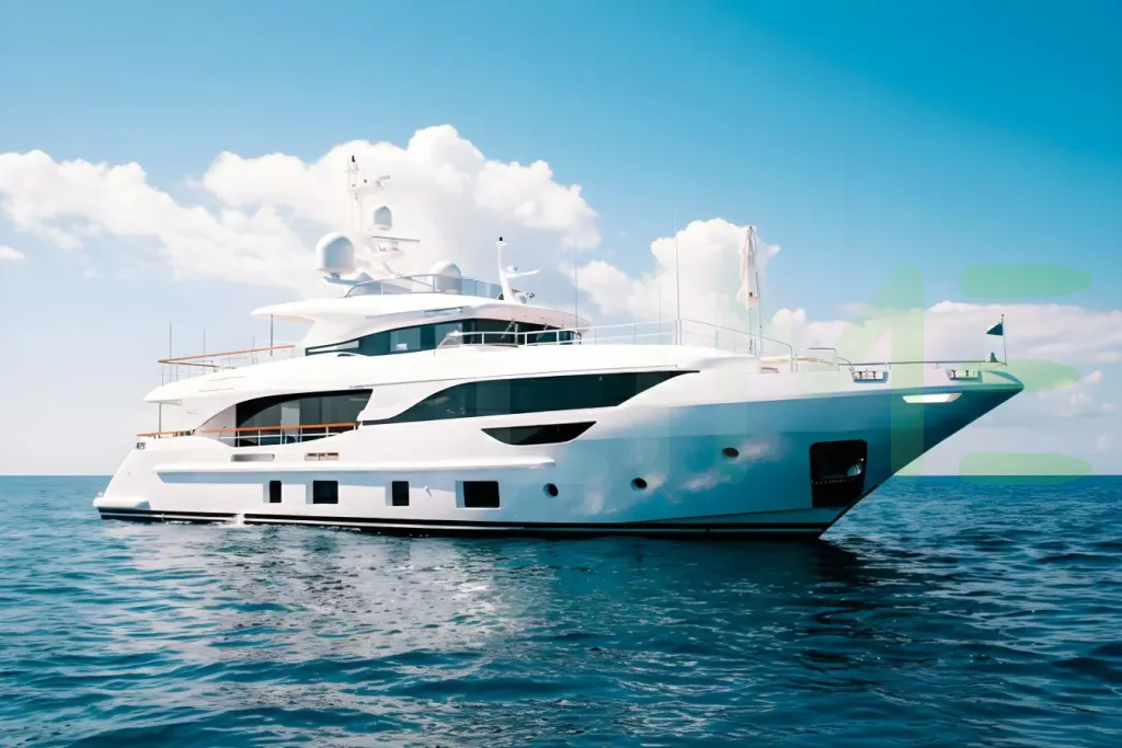 White Bella Vita yacht for sale and price, showing the details and features of the interior and exterior available for purchase from LIME Yachts and Brokerage located in Fort Lauderdale Florida.