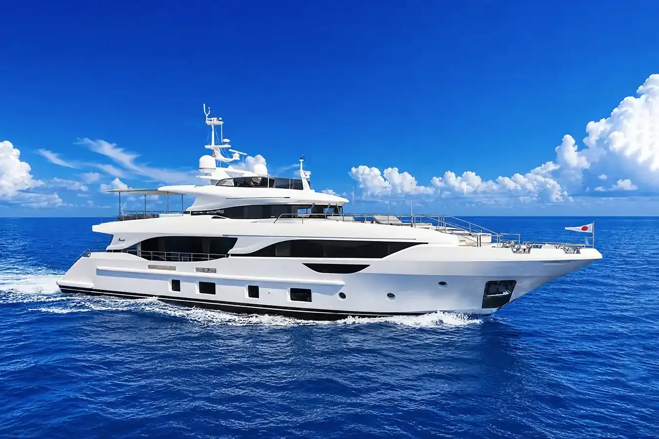 Berenim yacht, a 95 ft Benetti Yachts luxury superyacht underway, 28.95 meters, built in 2019.
