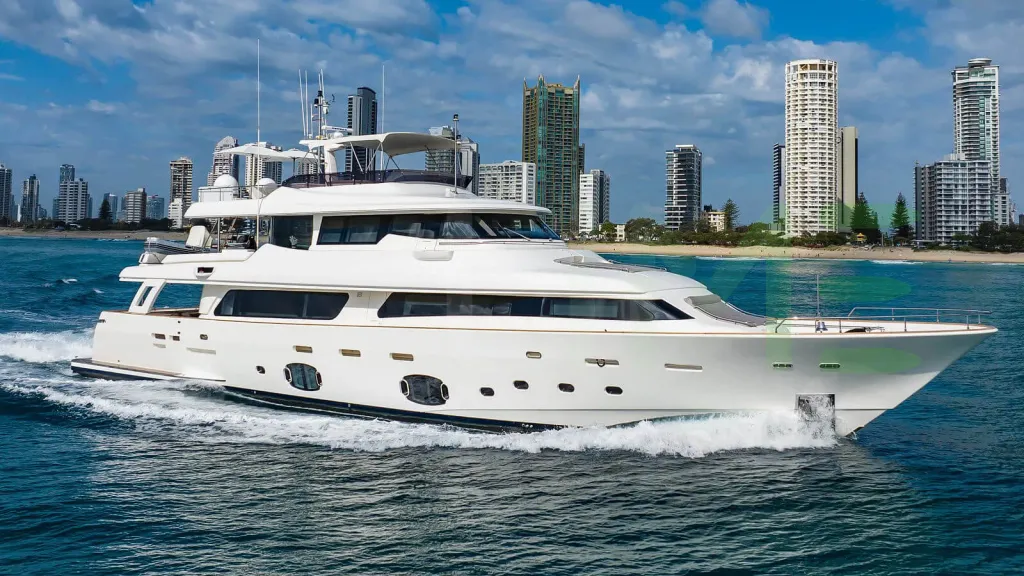 White Berenim yacht for sale and price, showing the details and features of the interior and exterior available for purchase from LIME Yachts and Brokerage located in Fort Lauderdale Florida.