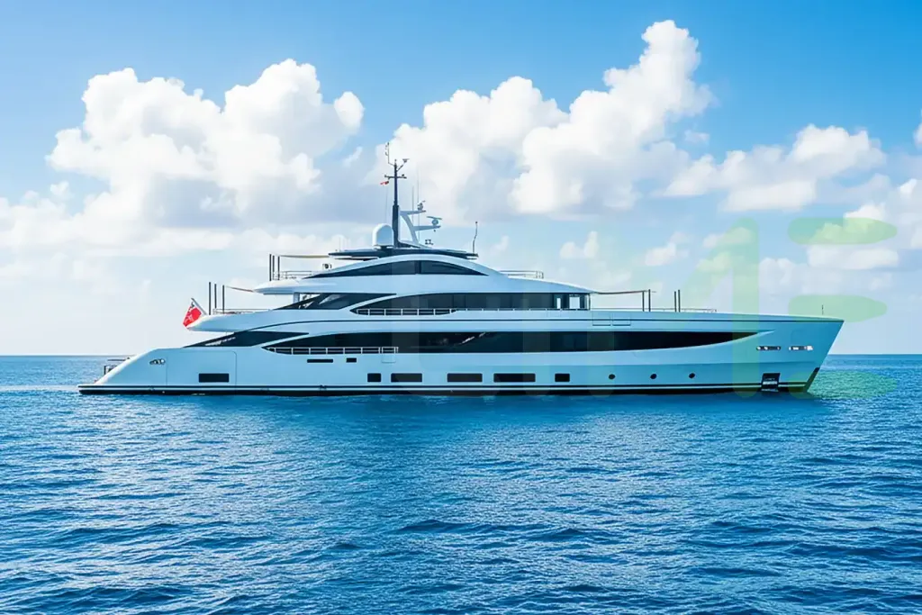 White Birubi yacht for sale and price, showing the details and features of the interior and exterior available for purchase from LIME Yachts and Brokerage located in Fort Lauderdale Florida.