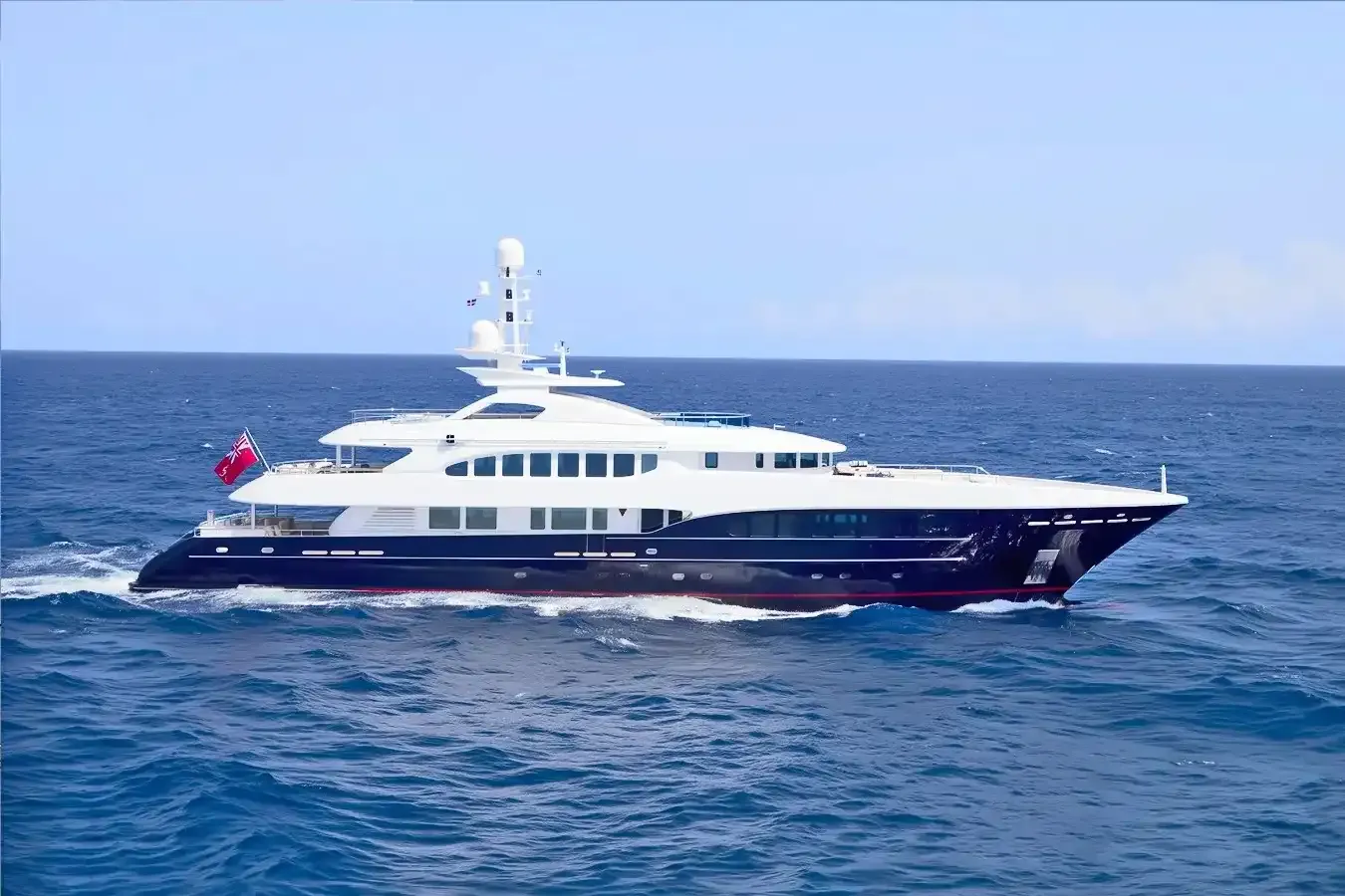 Blind Date yacht, a 153 ft Heesen luxury superyacht underway, 46.7 meters, built in 2009.
