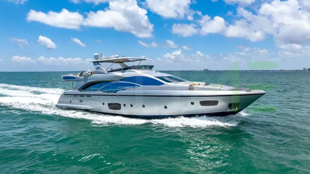 White BM yacht for sale and price, showing the details and features of the interior and exterior available for purchase from LIME Yachts and Brokerage located in Fort Lauderdale Florida.