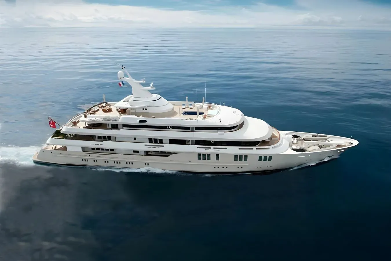 Boadicea yacht, a 251 ft Amels luxury superyacht underway, 76.6 meters, built in 1999, 2024.