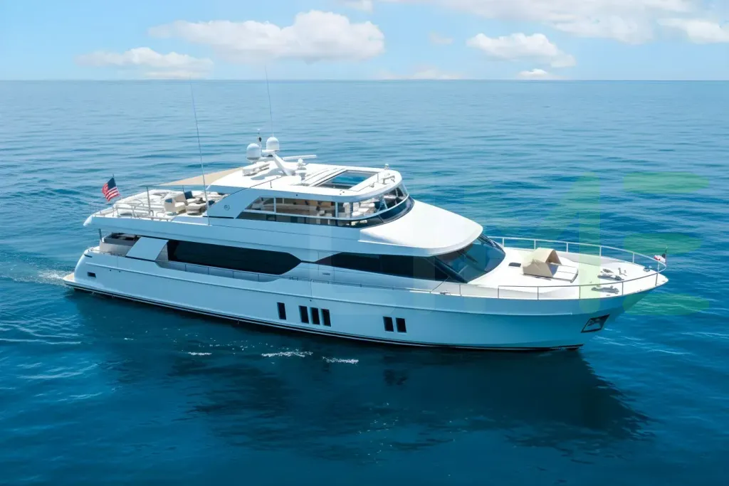 White Bravo Zulu II yacht - 100' (30m) Ocean Alexander offered by LIME Yachts and Brokerage of Ft Lauderdale, Florida.