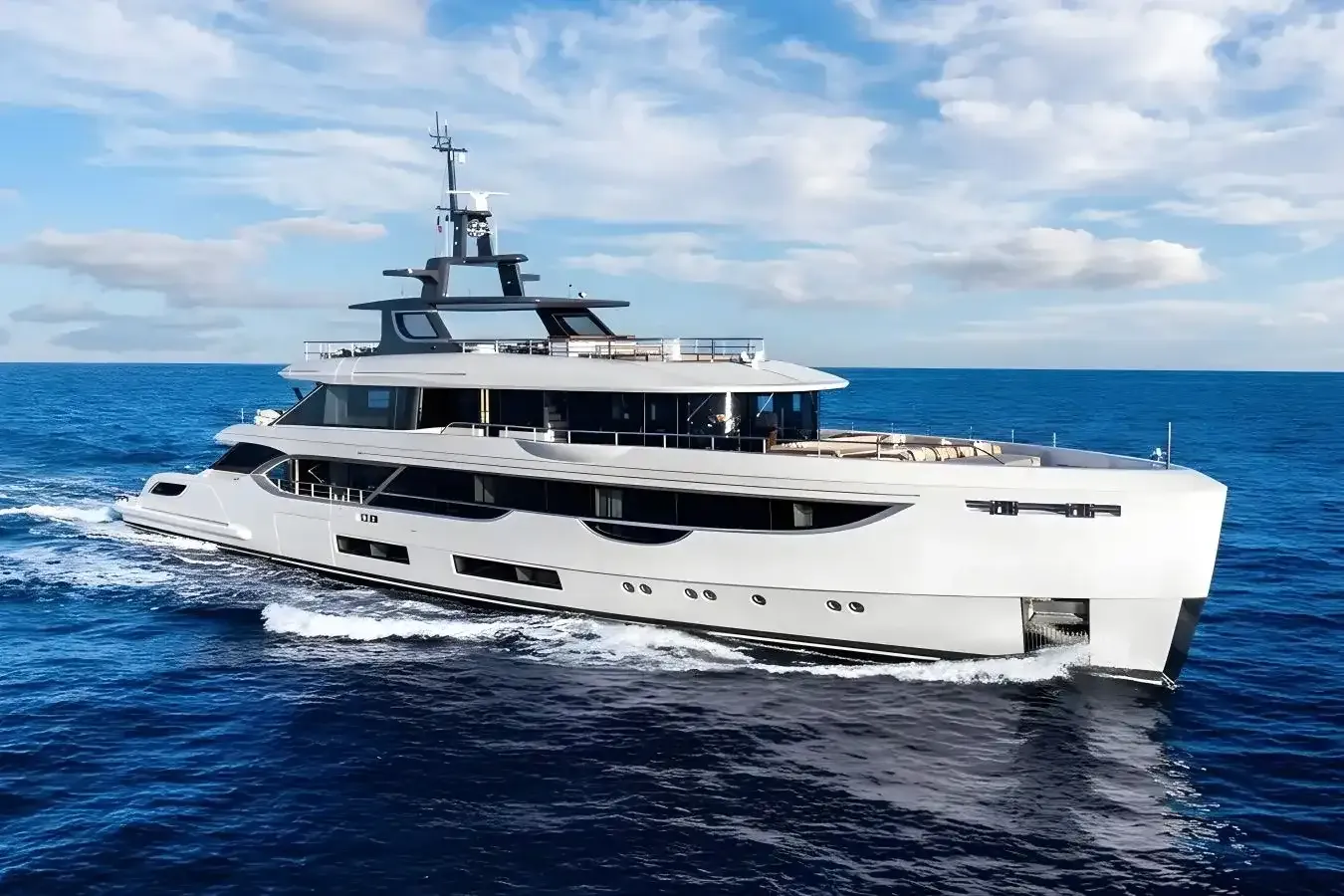 Cada Dia yacht, a 133 ft Benetti luxury superyacht underway, 40.8 meters, built in 2025.