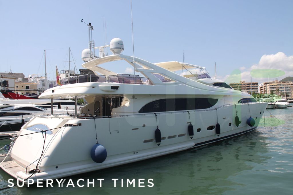 White Camarik yacht - 2026 guide with the owner of the world's 4499th largest yacht, the 73rd largest yacht built by superyacht builder Custom Line, based in Italy.