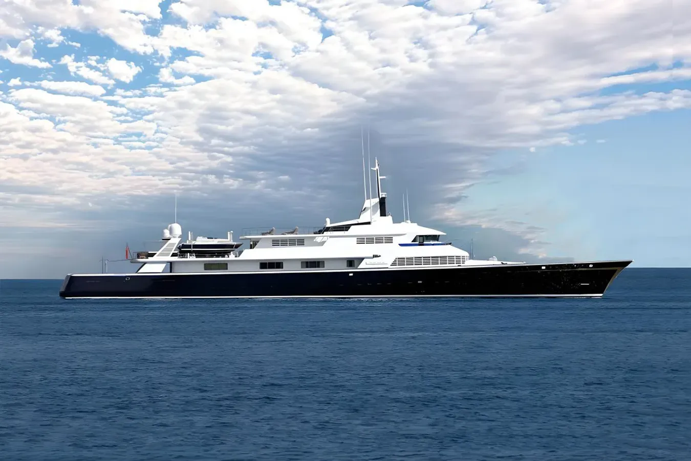 Carinthia VI yacht, a 233 ft Lürssen luxury superyacht underway, 71.05 meters, built in 1973, 2023.