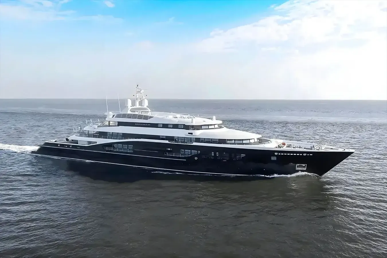 Carinthia VII yacht, a 318 ft Lürssen luxury superyacht underway, 97.2 meters, built in 2002, 2025.
