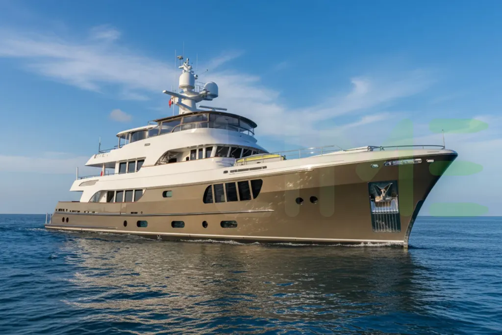 White Caryali yacht for sale and price, showing the details and features of the interior and exterior available for purchase from LIME Yachts and Brokerage located in Fort Lauderdale Florida.