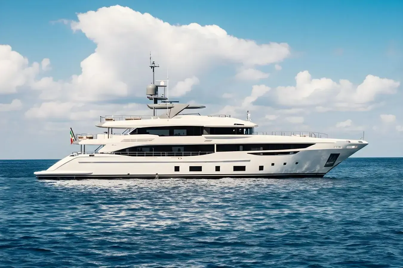 Casa yacht, a 144 ft Benetti luxury superyacht underway, 44.06 meters, built in 2022.
