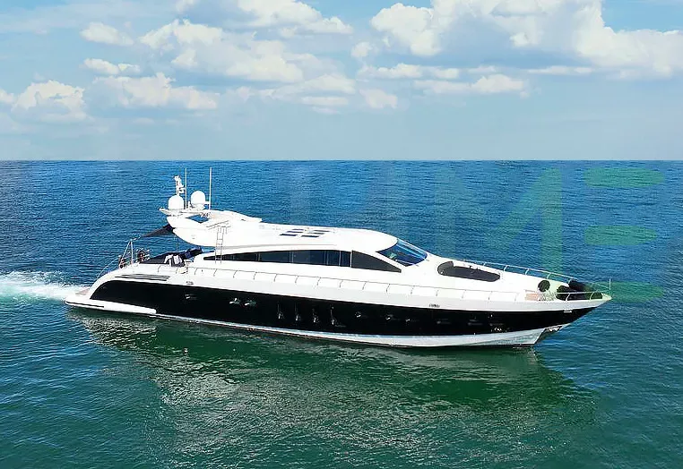 White Cassinella yacht for sale and price, showing the details and features of the interior and exterior available for purchase from LIME Yachts and Brokerage located in Fort Lauderdale Florida.