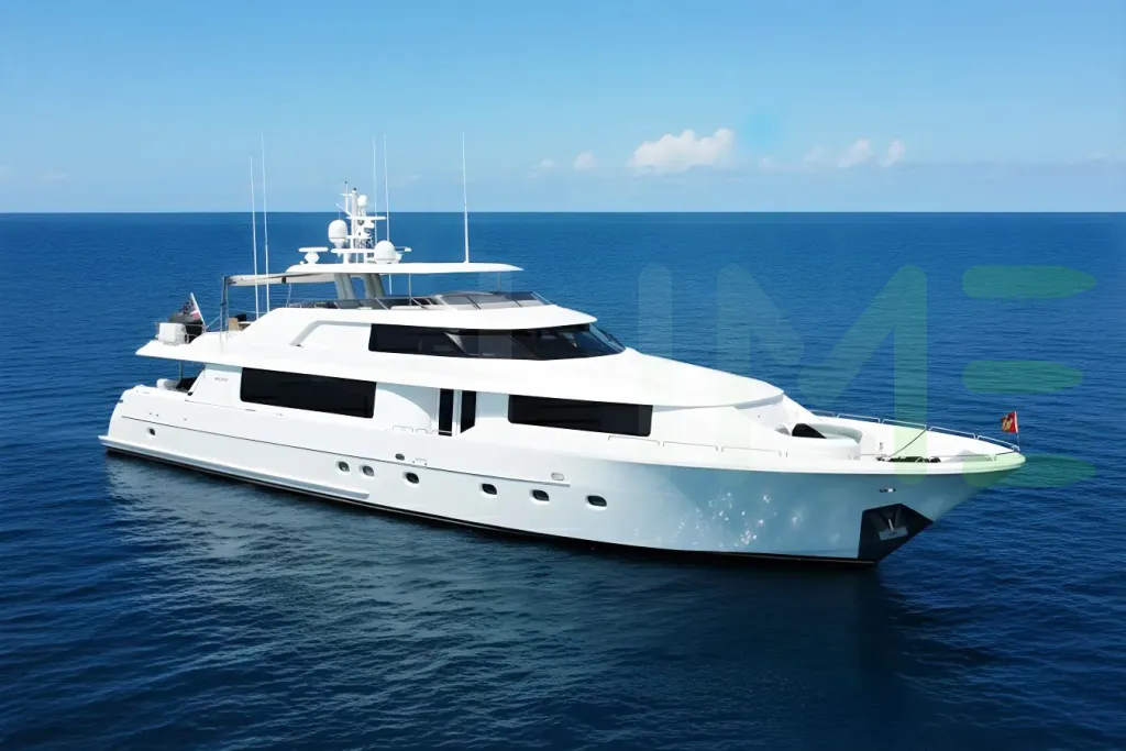 White Cerca Trova yacht for sale and price, showing the details and features of the interior and exterior available for purchase from LIME Yachts and Brokerage located in Fort Lauderdale Florida.