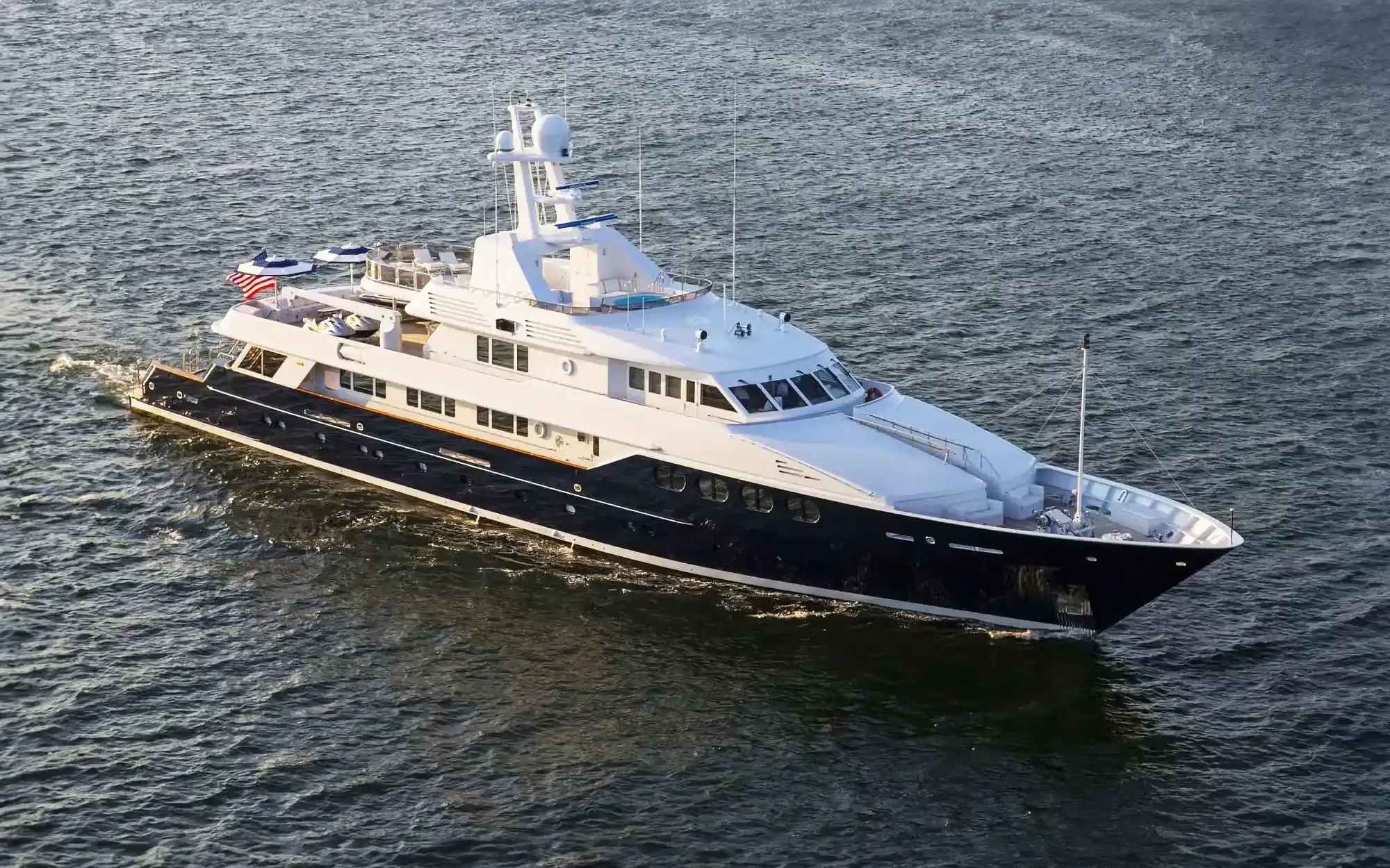 Chantal Ma Vie yacht, a 180 ft Feadship luxury superyacht underway, 55 meters, built in 1993, 2017.