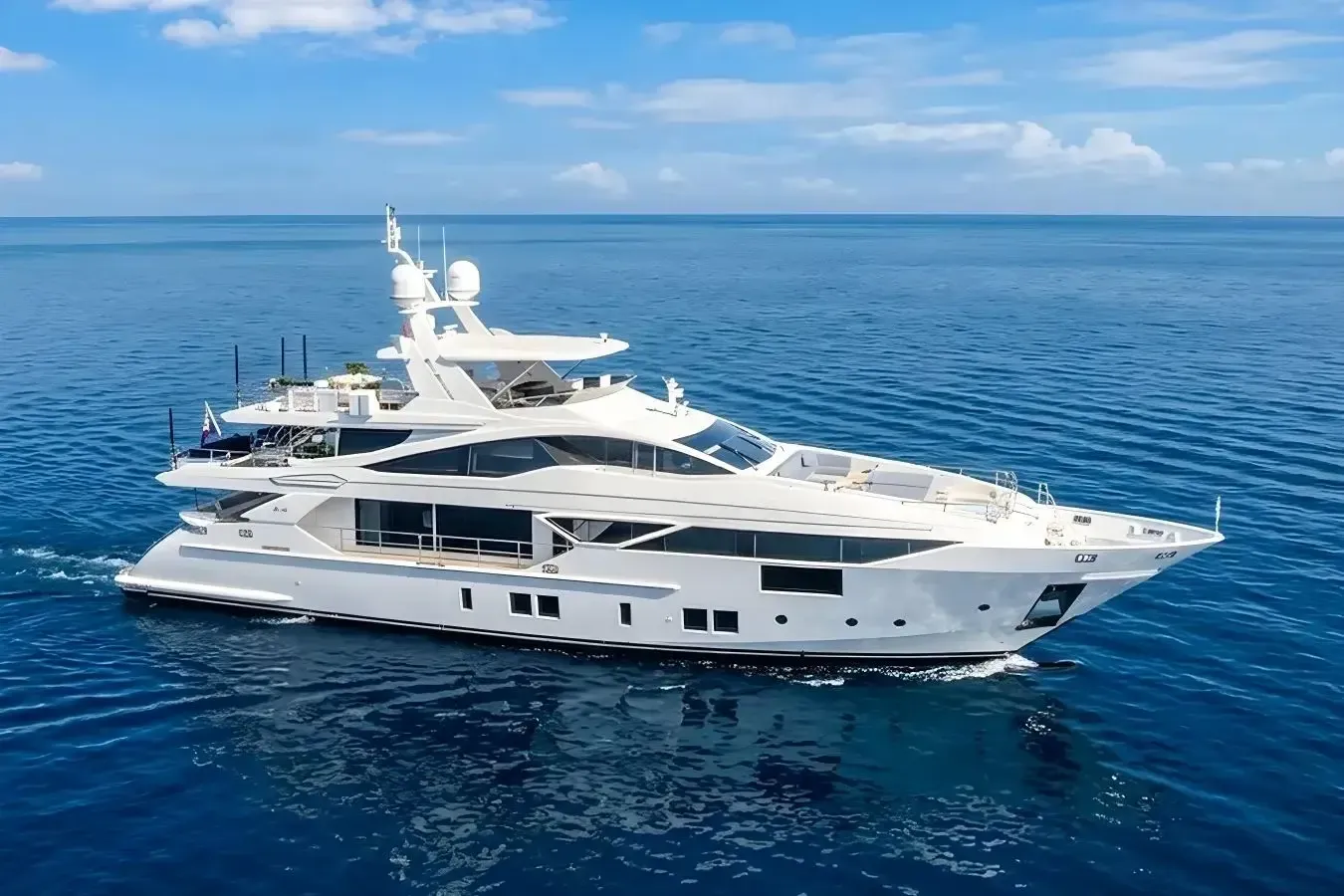 Charisma yacht, a 125 ft Benetti luxury superyacht underway, 38.1 meters, built in 2015, 2023.