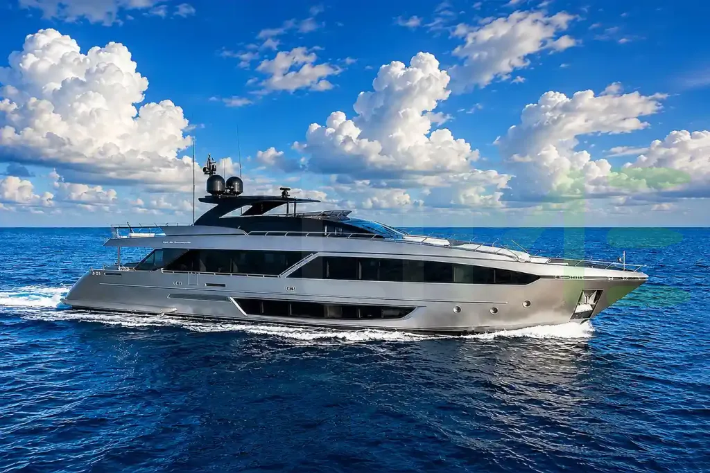 White Chop Chop yacht for sale and price, showing the details and features of the interior and exterior available for purchase from LIME Yachts and Brokerage located in Fort Lauderdale Florida.