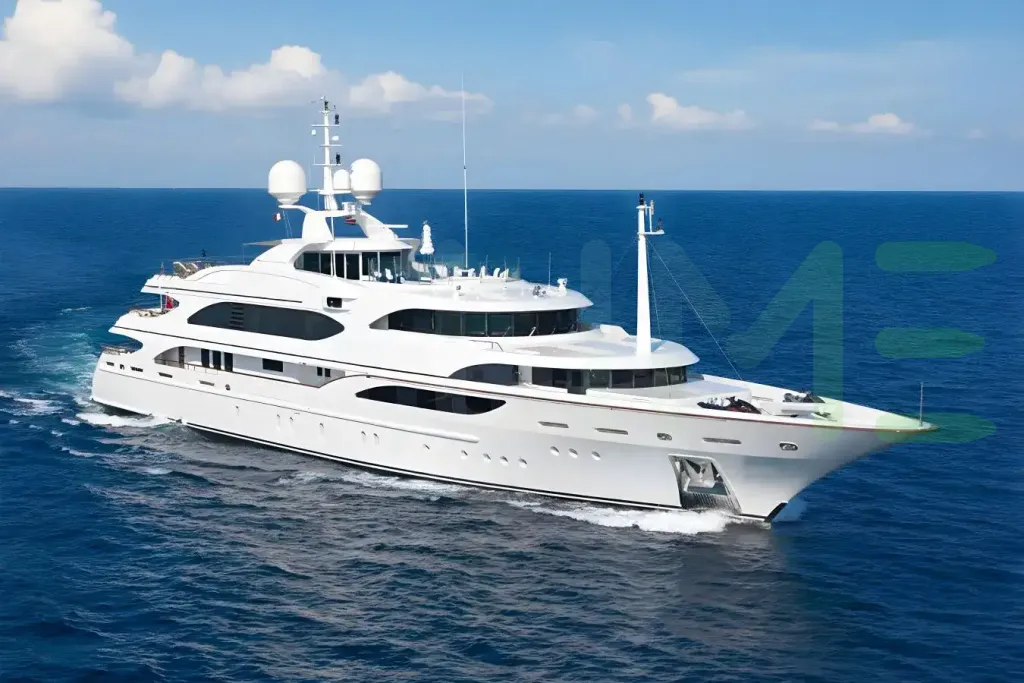White Christina V yacht for sale and price, showing the details and features of the interior and exterior available for purchase from LIME Yachts and Brokerage located in Fort Lauderdale Florida.