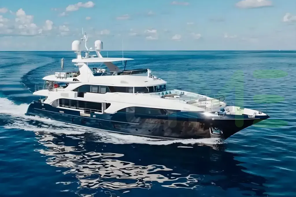 White Cofina yacht for sale and price, showing the details and features of the interior and exterior available for purchase from LIME Yachts and Brokerage located in Fort Lauderdale Florida.