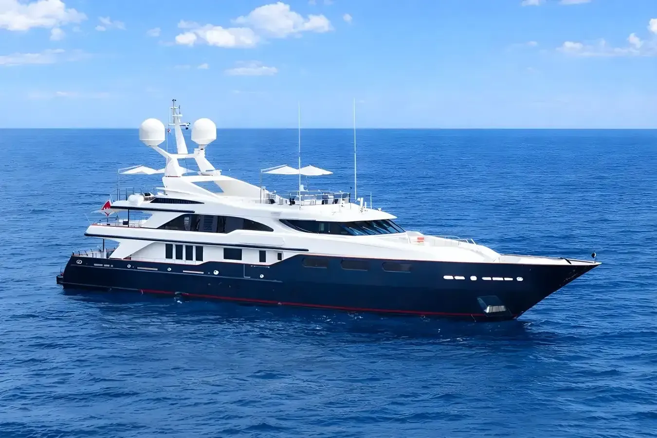 Come Prima yacht, a 164 ft Benetti luxury superyacht underway, 50 meters, built in 2000, 2023.