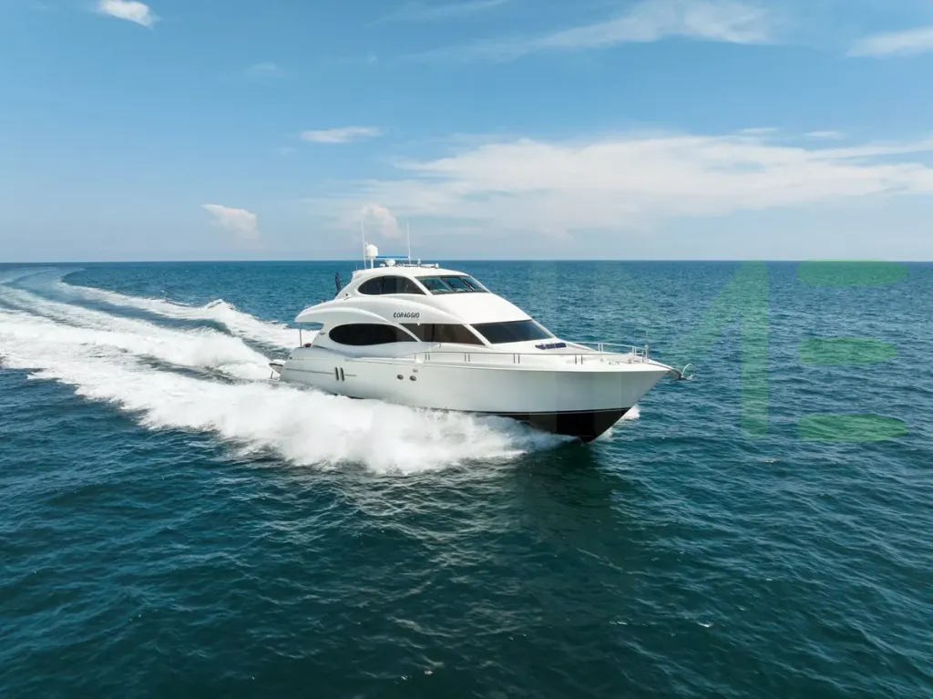 White Coraggio yacht - 80' (24m) Lazzara offered by LIME Yachts and Brokerage of Ft Lauderdale, Florida.