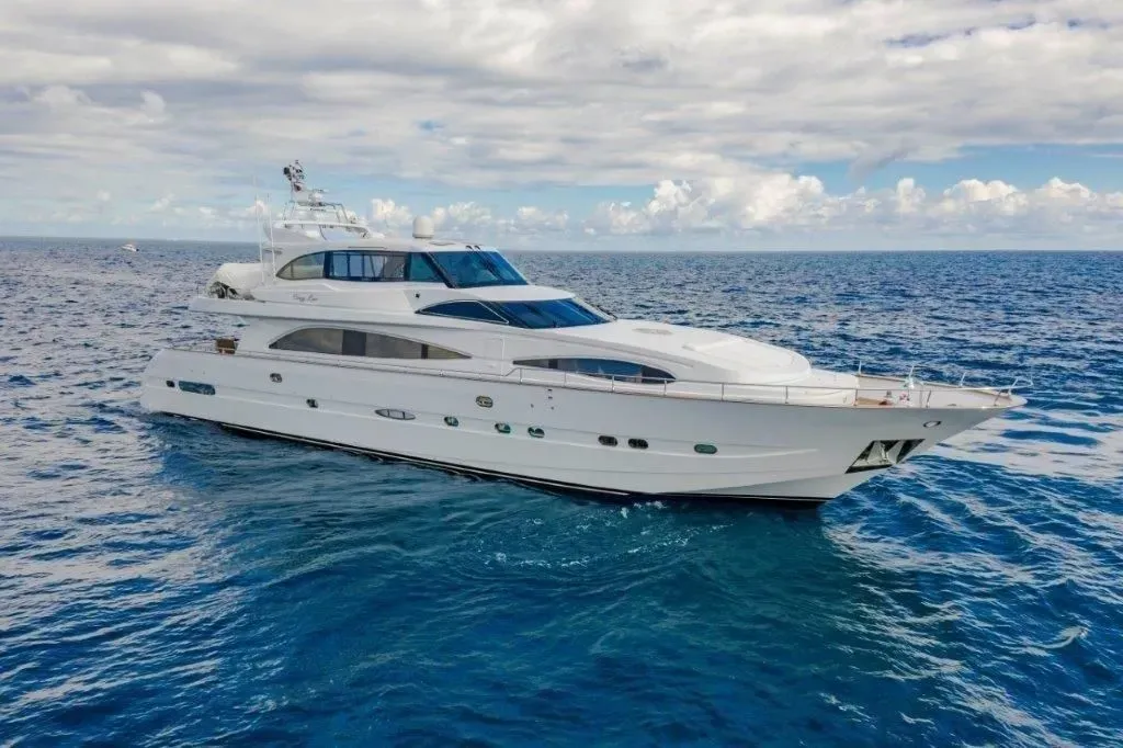 Crazy Love yacht, a 96 ft Astondoa luxury superyacht underway, 29.44 meters, built in 2001, 2013.
