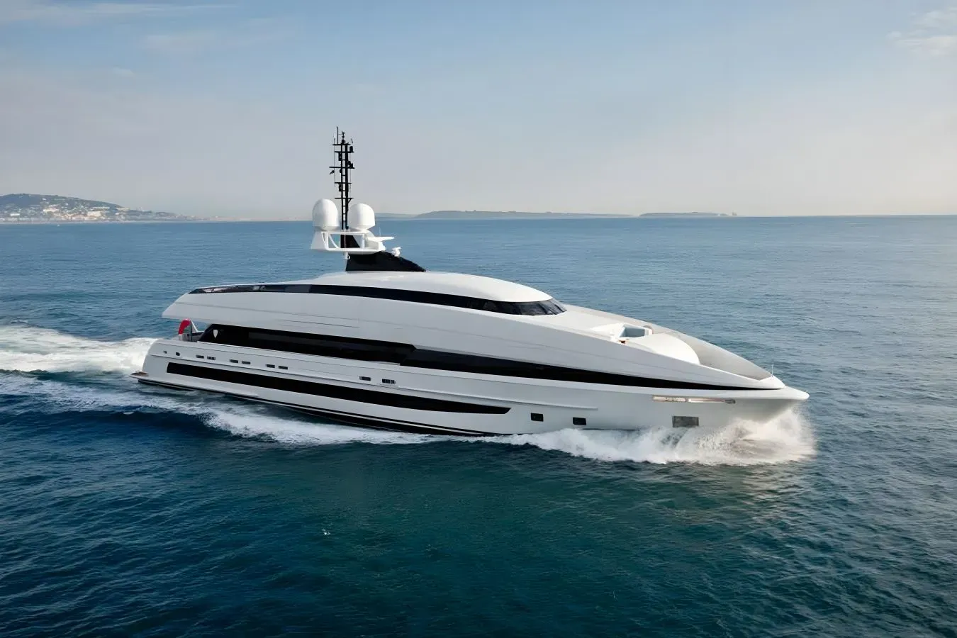 Crazy Me yacht, a 164 ft Heesen luxury superyacht underway, 50 meters, built in 2013.
